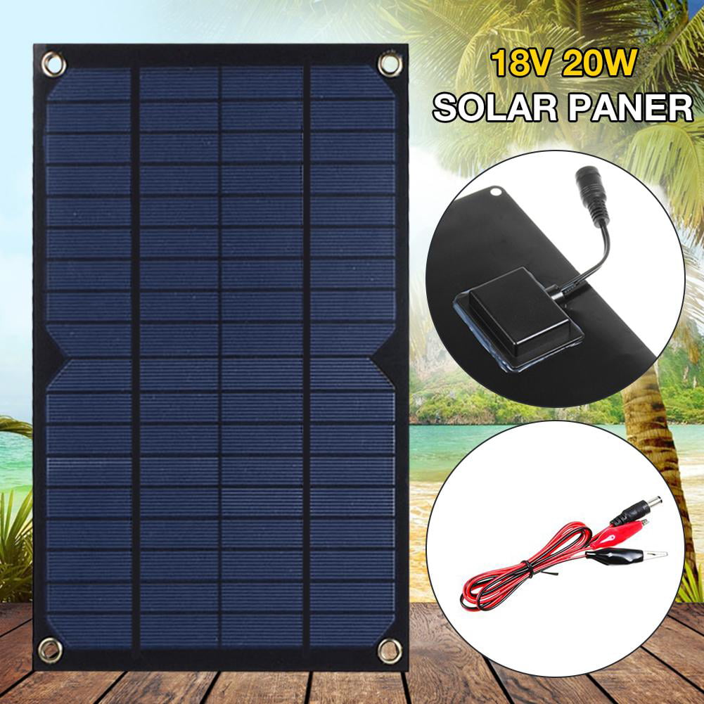 20W 12V Single Crystal Charging Automotive Flexible Energy Saving Solar Panel 