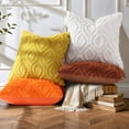 thumbnail image 3 of decorUhome Pack of 2 Throw Pillow Covers 12x20, Soft Plush Faux Wool Couch Pillow Covers, Mustard Yellow (Pillow Cover Only, No Inserts Included), 3 of 10