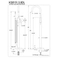 thumbnail image 5 of Kingston Brass KS8155DL Concord Freestanding Tub Faucet with Hand Shower, Oil Rubbed Bronze, 5 of 8