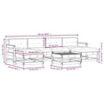 thumbnail image 4 of vidaXL 7 Piece Garden Lounge Set with Cushions White Solid Wood, 4 of 5