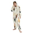 thumbnail image 5 of Soft Big Kids Onesie Pajamas Cozy Loose-Fit Jumpsuits for kids with Pockets for Christmas Lounge & Play Chickens Pattern, 5 of 8