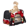 thumbnail image 6 of Cherry Durable Pet Bag with 900D Oxford Cloth Fabric, Sherpa Base, and Nylon Webbing - Size 17x10x11.8 in - Ideal for Travel and Outdoor Activities, 6 of 7