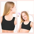 thumbnail image 2 of Qarigey 2 unids/set sujetadores de entrenamiento para niñas durabilidad y costura fina sujetadores de entrenamiento para niñas ropa interior Ropa interior Negro 2 piezas, 2 of 6