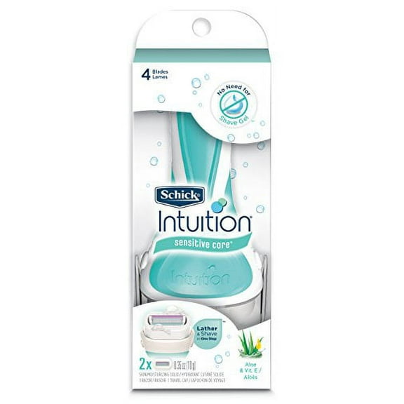 Schick Intuition Sensitive Razor for Women 2 Moisturizing Refills Each