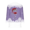 thumbnail image 4 of Women's Long Sweaters with Pockets Sherpa Fleece Christmas Crewneck Pullover Sweatshirt Tunic Tops for Leggings (M, Purple), 4 of 5