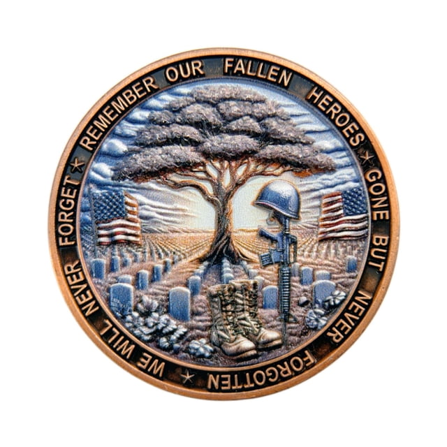 La acera de monedas del Desafío Conmemorativo Militar rinde homenaje a los veteranos
