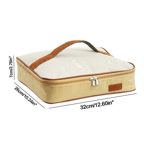 Bolsa térmica para el almuerzo, fiambrera portátil, portacomidas térmico para el trabajo, la escuela y picnics. Bolsa isotérmica de tela para comidas, aperitivos y bebidas.