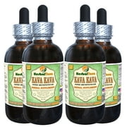 Kava Kava (Piper Methysticum) Glycerite, Dried Root Alcohol-FREE Liquid Extract (Herbal Terra, USA) 4x4 oz
