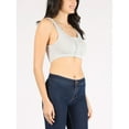 thumbnail image 5 of FashionMille Women's Sexy Snap Trim Front Knit Ribbed Casual Basic Crop BraTank Top, 5 of 5