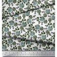 thumbnail image 2 of Soimoi Crepe Silk Fabric Leaves & Floral Block Decor Fabric Printed Yard 42 Inch Wide, 2 of 3
