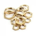 thumbnail image 2 of 5Pcs/Lot 1/8 1/4 3/8 1/2 3/4 BSP Female Thread Hexagonal Shank Cap Brass Hex Lock Nuts Pipe Fitting, 2 of 9