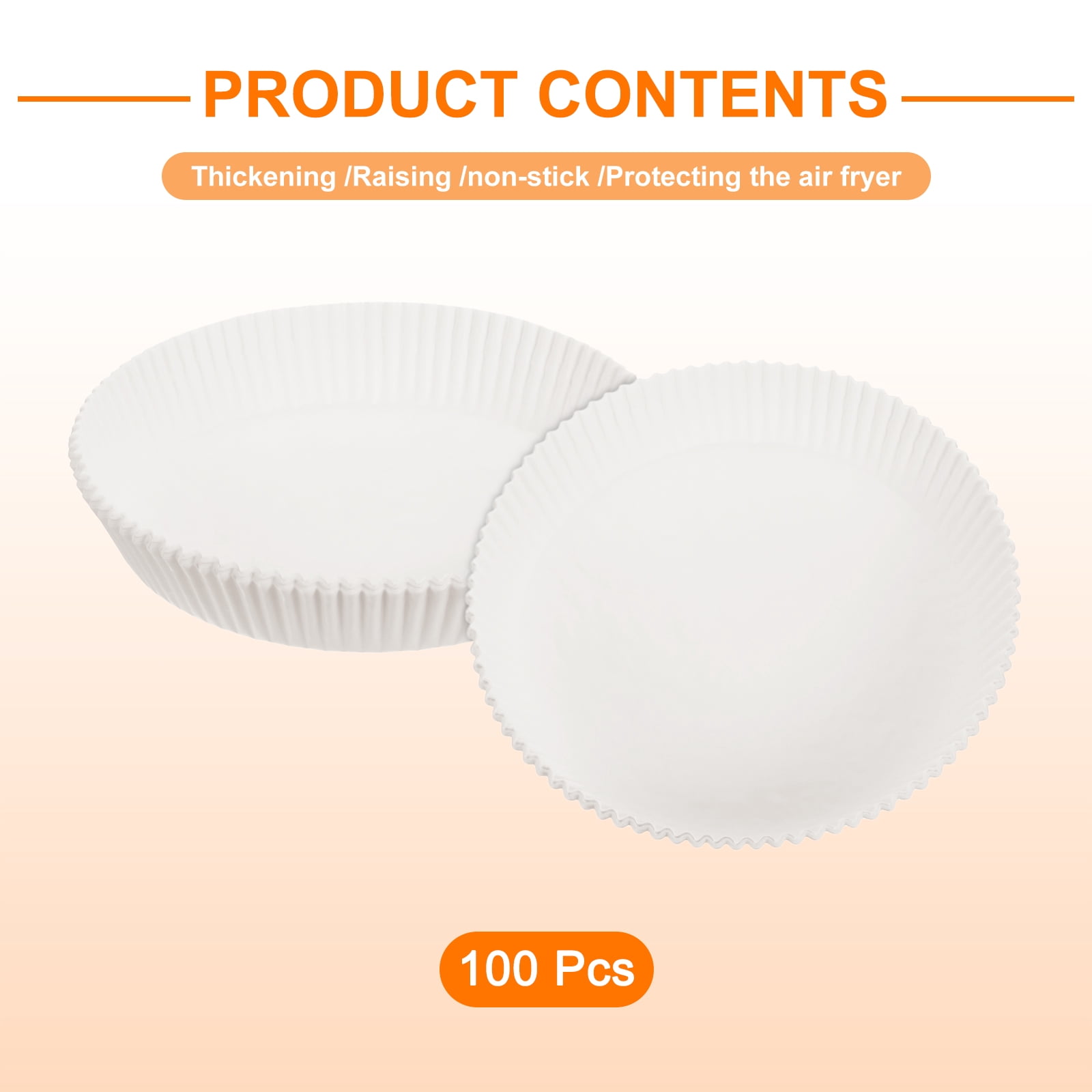 Uxcell 100pcs Silicone Oil Air Fryer Liners 9.06" Square Disposable Non-stick Air Fryer Paper Liners for Microwaves Ovens Steaming Baking Frying Portable Cooking Devices, Natural