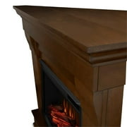Real Flame Traditional Wood Chocolate Chateau Electric Corner Fireplace