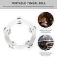 thumbnail image 3 of Ensemble Durable Tambour Cymbale Robuste Hi-hat Cloche Compacte Argent Cymbale Bronze Cloche, 3 of 9