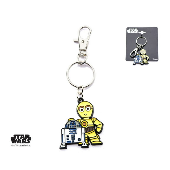 R2-D2 and C-3PO Stainless Steel Key Chain