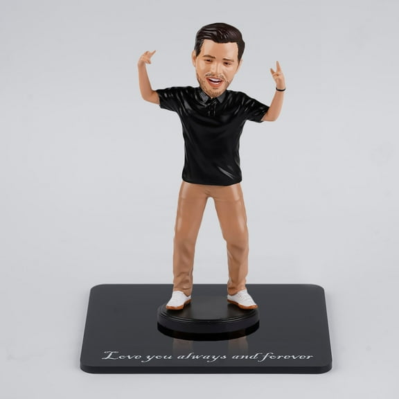 LavaJewelry 3D Selfie 7.1" - Full Body 3D Figurine with Base - Funny Personality 3D Statues - Gift for Valentine Day