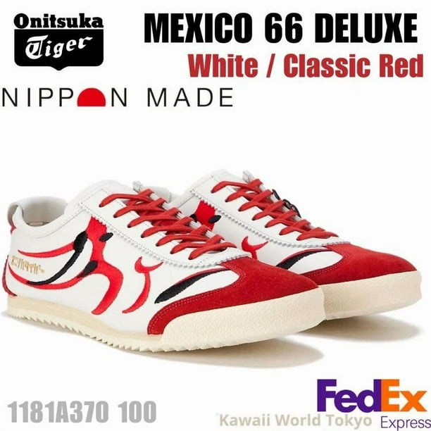 Onitsuka & Tiger MEXICO 66 DELUXE White/Classic Red 1181A370 100 UNSX NEW JPN F/S