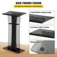 thumbnail image 4 of VEVOR Pulpit Acrylique, 47 Pieds de Haut, Support de Podium Transparent avec Large Surface de Lecture et Étagère de Rangement, Noir (1 Unité), 4 of 9