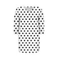 thumbnail image 5 of yillto Women 3/4 Sleeve Dress V Neck Casual Fall Trendy Shirts Dresses Loose Midi Dress with Pockets, 5 of 7