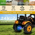 thumbnail image 3 of Kidsera 24V Kids Ride On Tractor Yellow, 3in1 Riding Tractor with Detachable Trailer and Front Shovel, Dual Motor Battery Powered Electric Riding Toy for Girls&Boys, 3 of 6