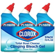 Clorox Toilet Bowl Cleaner with Bleach, Cool Wave - 24 oz, 3 ct