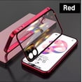 thumbnail image 1 of Funda de teléfono de cristal de adsorción magnética de moda ZZMA para iPhone 13 12 11 Pro Max XS XR Mini 360 ° funda de protección completa Tan Jianjun unisex, 1 of 2