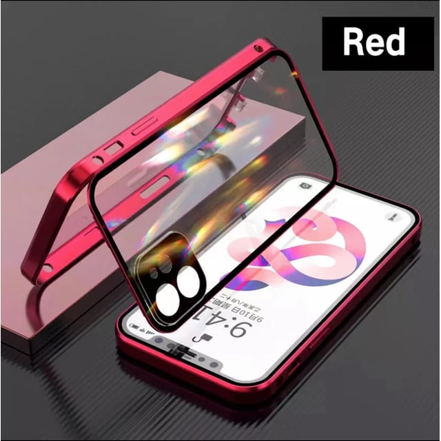 Funda de teléfono de cristal de adsorción magnética de moda ZZMA para iPhone 13 12 11 Pro Max XS XR Mini 360 ° funda de protección completa Tan Jianjun unisex