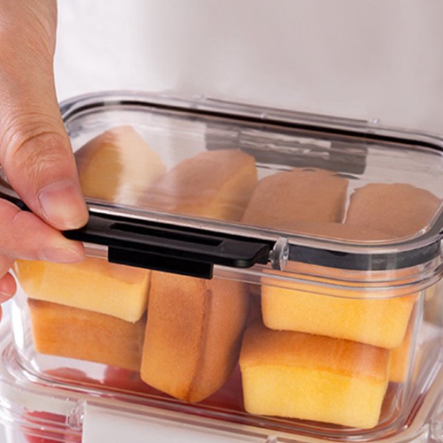 MesaSe Fridge Plastic Crisper Container Keep Dry Food Fresh Longer Storage Box for Kitchen Storage Accessories