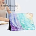 thumbnail image 4 of TECH CIRCLE Wallet Case For Amazon Kindle Fire HD 8 & 8 Plus 12th/10th Generation 2022/2020,PU Leather Folio Smart Stand Case with Pencil Holder Auto Wake Sleep Hand Strap Magnectic Cover,Marble, 4 of 8