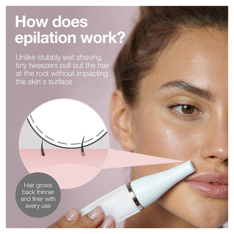 Braun FaceSpa Pro 910 Facial Epilator for Women with 1 Extra, White/Silver | Epilierer