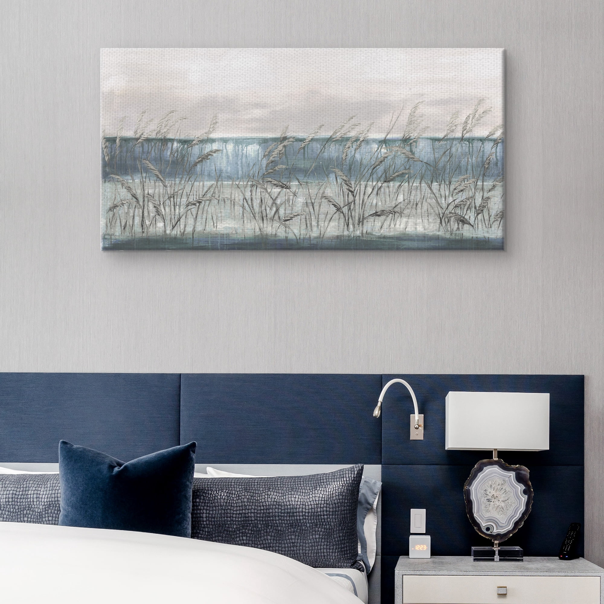 Masterpiece Art Gallery Beach Grass Blues I By Sandy Doonan Canvas Art Print 24" x 48"