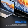 thumbnail image 4 of Adaptateur Mini DisplayPort vers DisplayPort 1.4, 2 Pcs Bande Passante 32,4 Gbps Adaptateur de Port d'Affichage Conception à Boucle et Trou pour Ordinateur Portable, 4 of 8