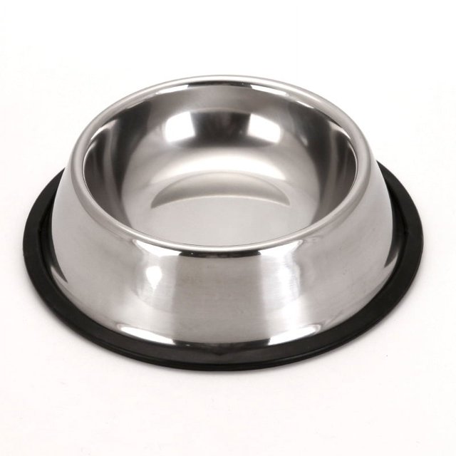 Cuenco de acero inoxidable para perros, utensilios de comida para mascotas, cuenco de acero inoxidable (diámetro de base 22cm) Sailing Electrónica