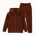 thumbnail image 4 of UAYOTSE Little Girls Solid Zip Up Hoodie Pocket Jogger Pants 2Pcs Casual Tracksuit Outfit Set,Sizes 13-14 Years, 4 of 9