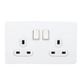 thumbnail image 2 of Zócalo Eléctrico, erosión con erosión Elegante Retardante PC Base Base Socket 13A Switch Switch Dual Switch Dual Gang Exquisite Craftsmanship For Home Hotel, 2 of 7