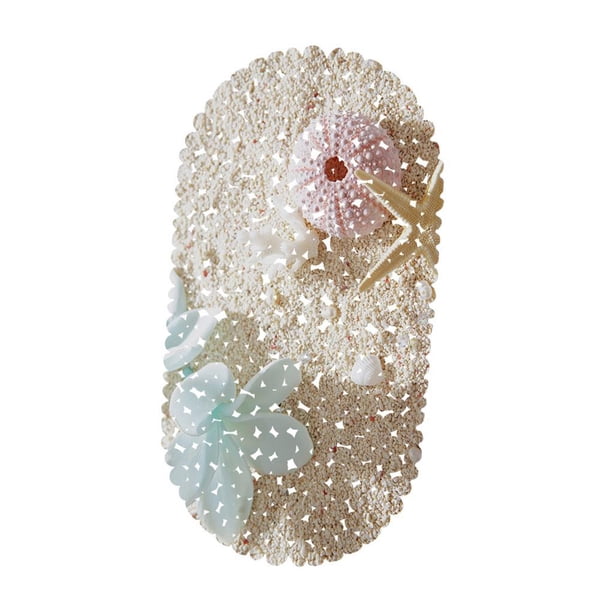 Inteprter 1pc 35*70cm playa Shell estrella de mar alfombra antideslizante felpudos PVC felpudos al aire libre cocina baño sala de estar alfombra Juegos de accesorios de baño 3# Inteprter HA000347-03B