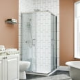 thumbnail image 4 of Sunny Shower Corner Entry Sliding Shower Door 36 in.D x 36 in. W x 72 in. H Brushed Nickel Finish Shower Enclosure, 4 of 11