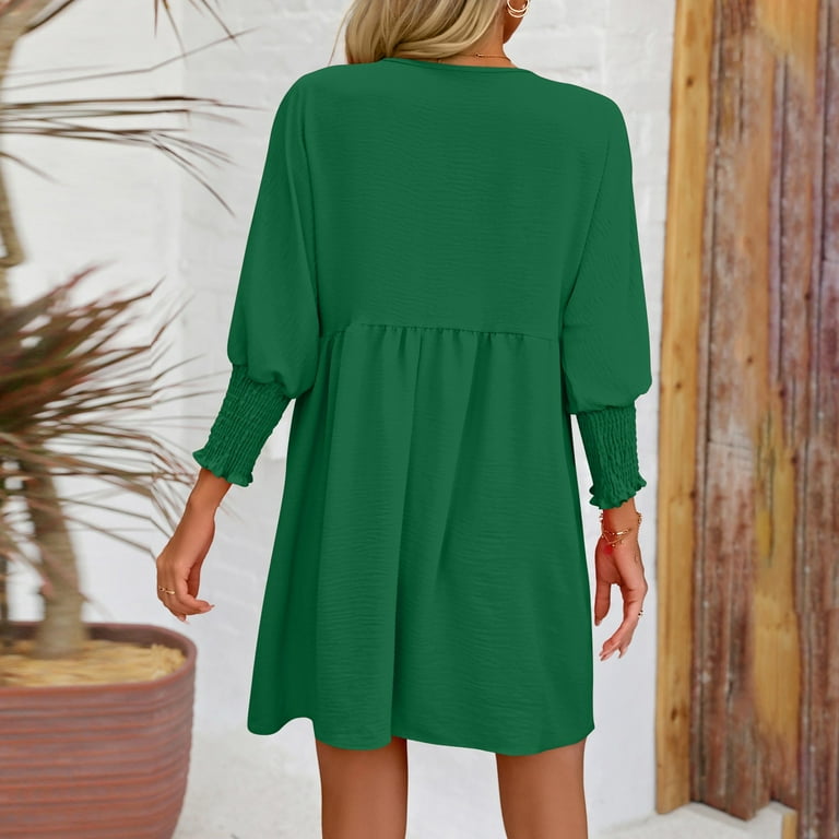 green emerald velvet dress Amazon.com: Happy Sailed Midi Dresses for Women 2025 Long Sleeve Crewneck  High Waist Pleated Ruched Waist Wedding Guest Cocktail Party Dress Black  Small : Clothing, Shoes & Jewelry main image 1