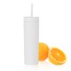 thumbnail image 5 of Toystoory Botella de agua de 16OZ, vaso de paja esmerilado de plástico de 2 capas, bebida portátil, taza de té de la leche, soporte para café y jugo Mostrada Blanco 21 cm x 7.2 cm Toystoory HA007950-01B, 5 of 6