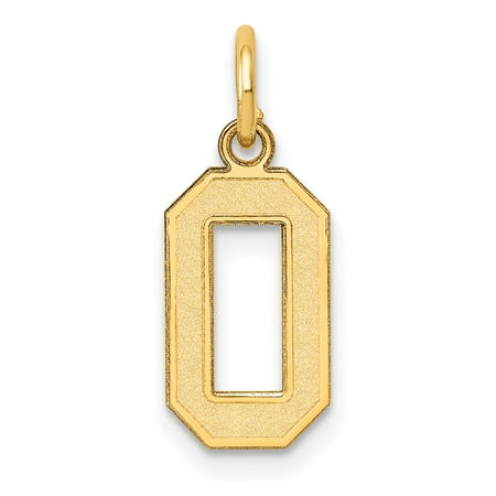 Dewberry 10K White Gold Slanted Block Initial "H" Charm, 15MM Length, 6MM Width, 0.17GM