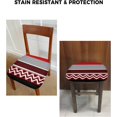 thumbnail image 6 of Dining Room Chair Seat Covers, Geometric Stripe Abstract Red Grey Black Modern Art Removable Stretch Chair Seat Cushion Slipcovers Protector for Holiday Party Festival Decoration, Set of 4, 6 of 6