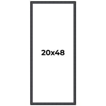20x48 Frame Black Real Wood Picture Frame Width 1.25 inches | Interior Frame Depth 0.5 inches |