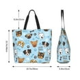 thumbnail image 6 of Cute dog Women's Tote Bags Reusable Grocery Shopping Bag Foldable for Beach Gym Work Daily Carry All, 6 of 6