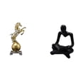 thumbnail image 1 of Figura de escritorio,Estante de estatua de caballo para escritorio,oficina,decoración del hogar,Figura decorativa de escritorio de resina para decoración del hogar,Figura de pensador, 1 of 8