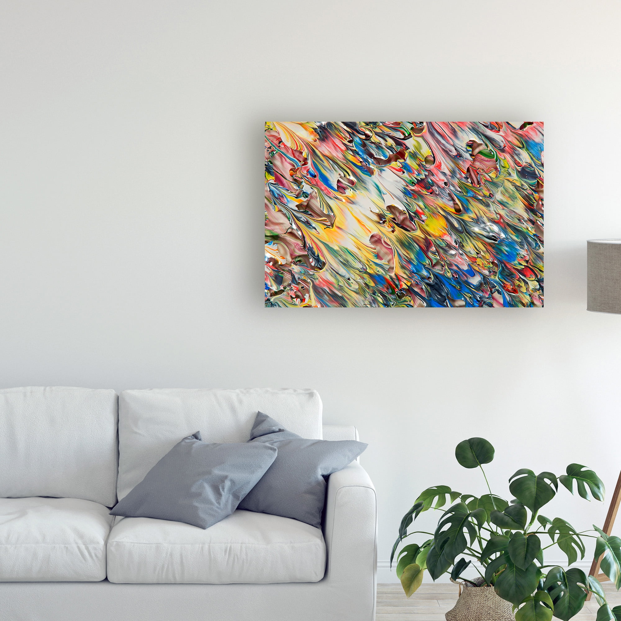 Trademark Fine Art 'Abstract Splatters Lovejoy 5' Canvas Art by Mark Lovejoy
