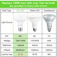 thumbnail image 3 of Ymam.Light BR30/R30 LED Bulb, 12 Watts=100 Watts, Indoor/Outdoor Flood Light Bulbs, Dimmable 4000K Cool White, E26 Base, 4-Pack, 3 of 8