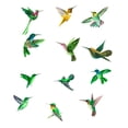 thumbnail image 1 of 12 adhesivos para ventanas de colibrí, hermosas pegatinas anticolisión para ventanas, calcomanías para ventanas no adhesivas y reutilizables para golpes de pájaros, 1 of 6
