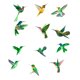 thumbnail image 1 of Whataatahia 12 adhesivos para ventanas de colibrí – Hermosas pegatinas anticolisión para ventanas – Calcomanías para ventanas no adhesivas y reutilizables para golpes de pájaros, 1 of 6