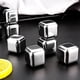 thumbnail image 4 of Pub vino escalofriante piedras de refrigeración bebidas de acero inoxidable cubos de hielo fiesta de cumpleaños rock barman accesorios suministros para el hogar 6pcs cubos 1pc pong Jumpingount HA011774-03, 4 of 7
