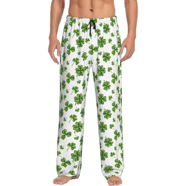 Balery St. Patrick's day Pantalones de pijama para hombre, pijama ultraligero, pantalón de descanso-Small